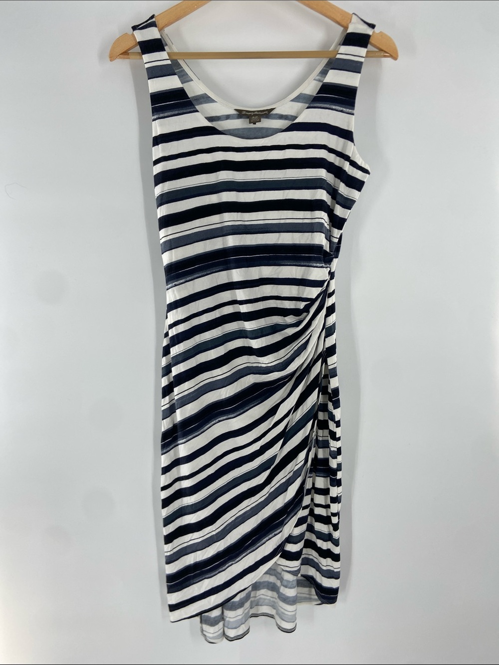 Tommy Bahama Aquarelle Stripe Sleeveless Scoop Neck Midi Dress Size S Gently Use